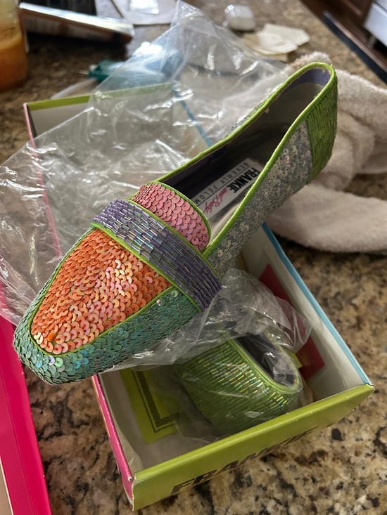Frankie and Baby Shoes - Frankie and Baby Sz 6 Park Ave Multi-Sequin Pastel Loafer NIB